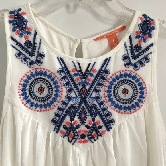 Chelsea & Violet Chiffon Dress with Embroidery - Picture 5 of 7